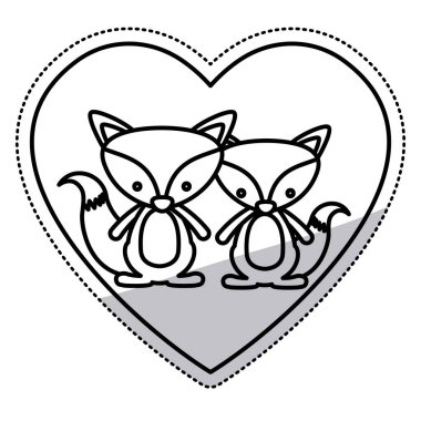 İzole fox karikatür tasarım