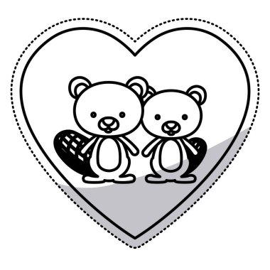 İzole kunduz tasarım karikatür