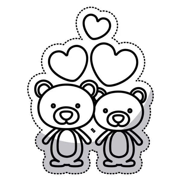 孤立的熊动漫设计 — 图库矢量图片