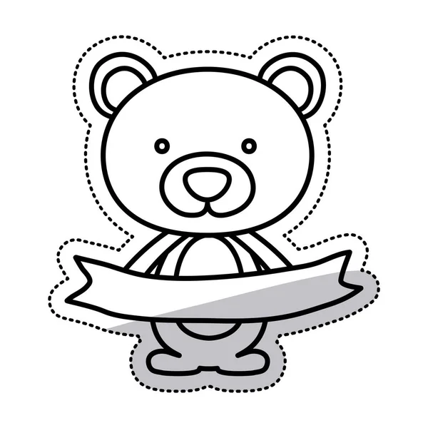 Diseño de dibujos animados oso aislado — Vector de stock