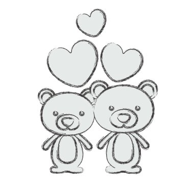 İzole ayı tasarım karikatür