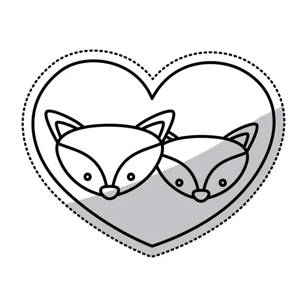 Isolerade fox tecknad design — Stock vektor