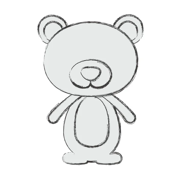 孤立したクマ漫画デザイン — ストックベクタ