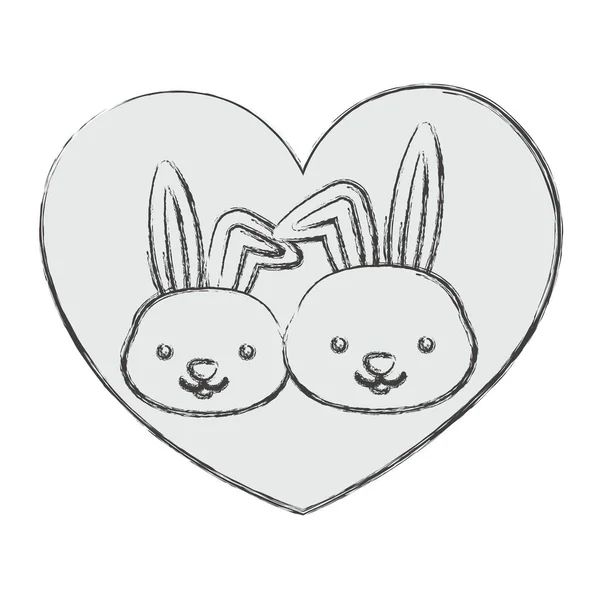 离体的兔卡通设计 — 图库矢量图片
