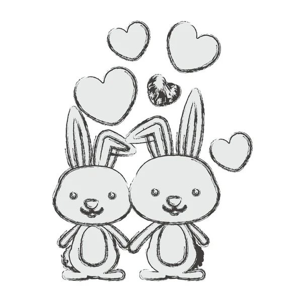 Isolato disegno cartone animato coniglio — Vettoriale Stock