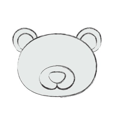 İzole ayı tasarım karikatür