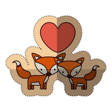 İzole fox karikatür tasarım