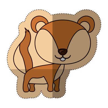 İzole sincap karikatür tasarım