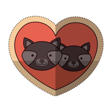 İzole Rakun karikatür tasarım