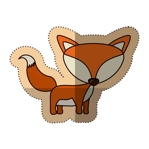 Elszigetelt fox rajzfilm design — Stock Vector