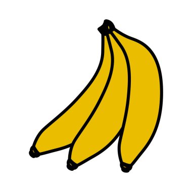 İzole muz meyve tasarım