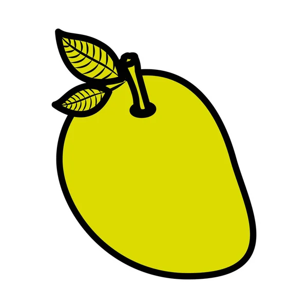 Diseño aislado de fruta de mango — Vector de stock