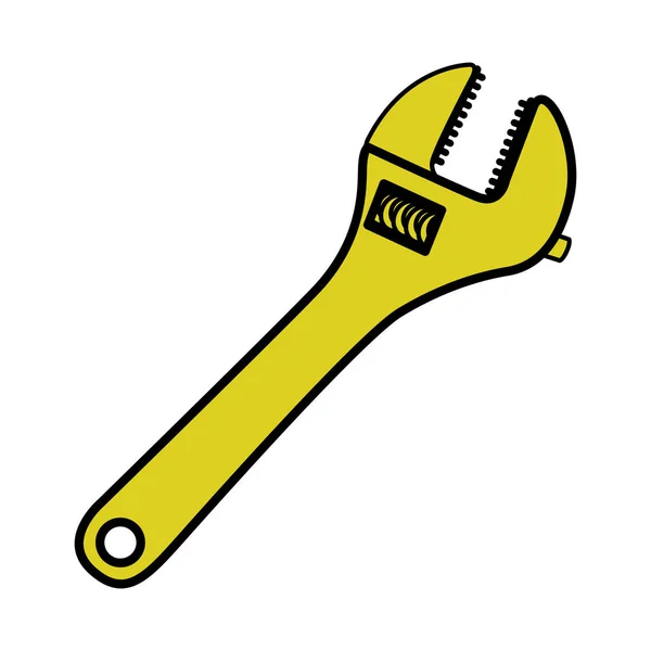 Isolated wrench tool design — Stock Vector