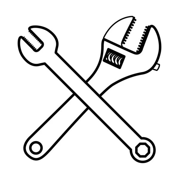 Isolerade skiftnyckel verktyg design — Stock vektor