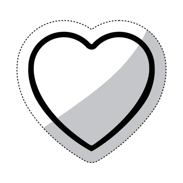 Diseño de forma de corazón aislado — Vector de stock