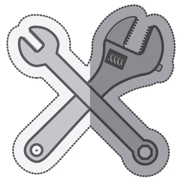 Isolated wrench tool design — Stock Vector