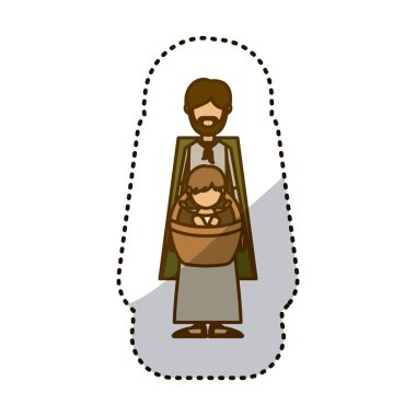 İzole joseph ve İsa'nın tasarım bebek