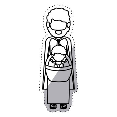 İzole joseph ve İsa'nın tasarım bebek