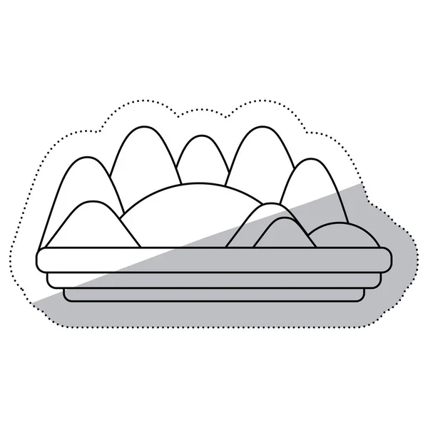 Conception de montagne isolée — Image vectorielle