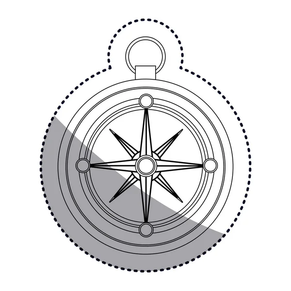 Isoliertes Kompassdesign — Stockvektor