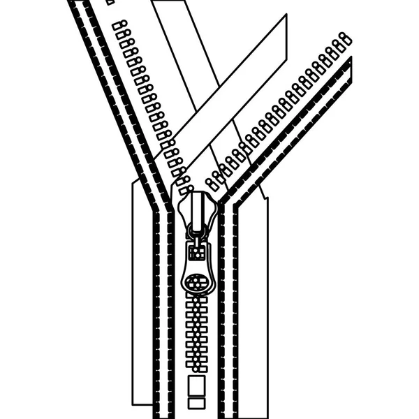 Isoliertes Reißverschlussdesign — Stockvektor