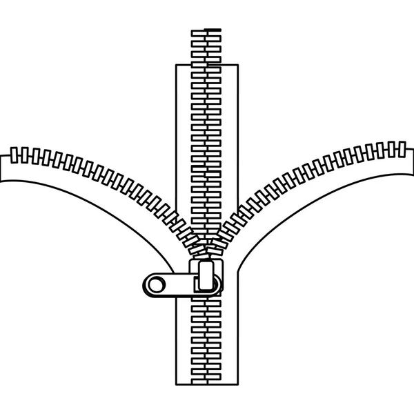 Isoliertes Reißverschlussdesign — Stockvektor