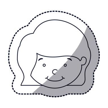 İzole kız çizgi film tasarım