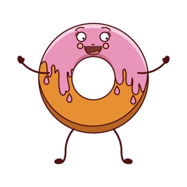 İzole çörek dekore edilmiş tasarım