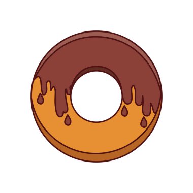 İzole çörek dekore edilmiş tasarım