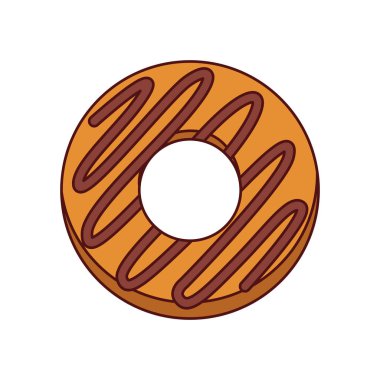 İzole çörek dekore edilmiş tasarım