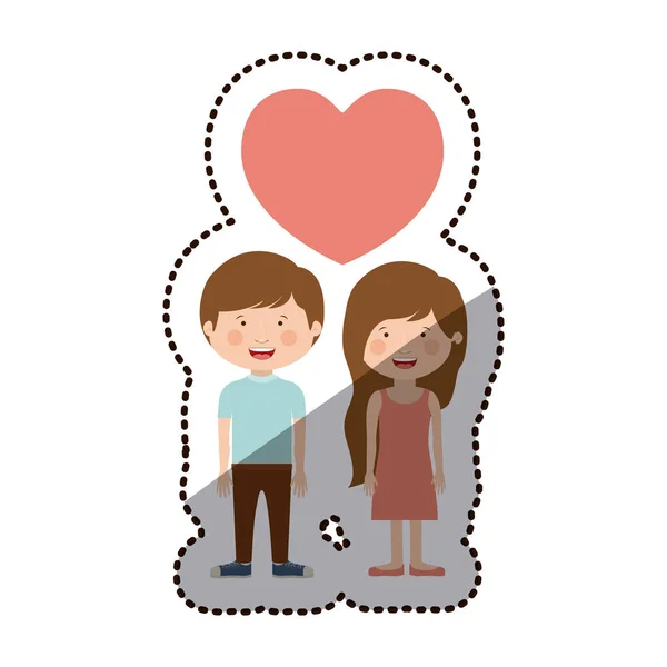 Isolated boy and girl cartoon design — Stock Vector