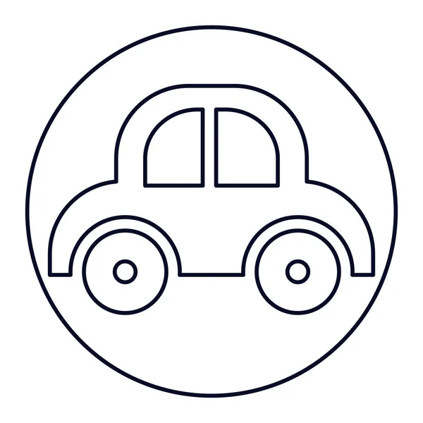Diseño aislado del coche del juguete del bebé — Vector de stock