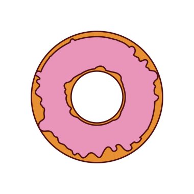 İzole çörek dekore edilmiş tasarım