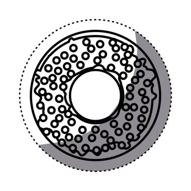 İzole çörek dekore edilmiş tasarım
