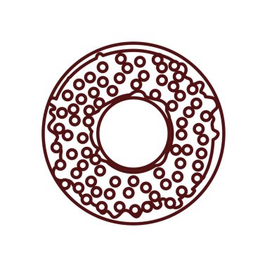 İzole çörek dekore edilmiş tasarım