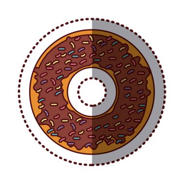 İzole çörek dekore edilmiş tasarım