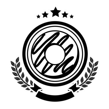 İzole bir şekilde dekore edilmiş çörek