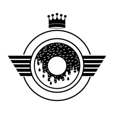 İzole bir şekilde dekore edilmiş çörek