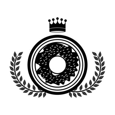 İzole bir şekilde dekore edilmiş çörek