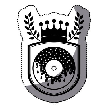 İzole bir şekilde dekore edilmiş çörek