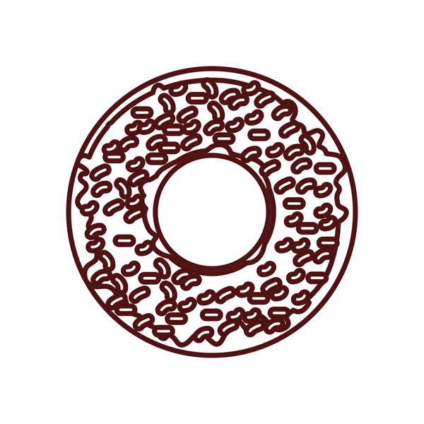 İzole çörek dekore edilmiş tasarım