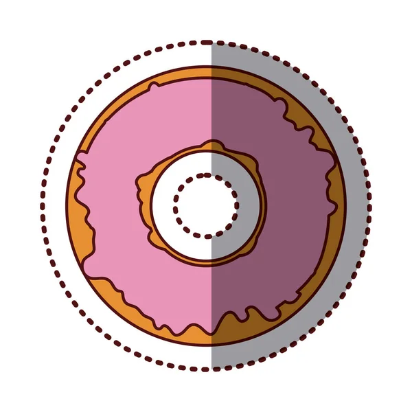 Isolated donut decorated design — Stock Vector