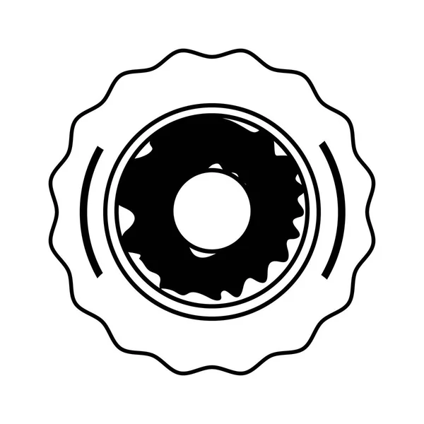 Isolerade inredda donut design — Stock vektor