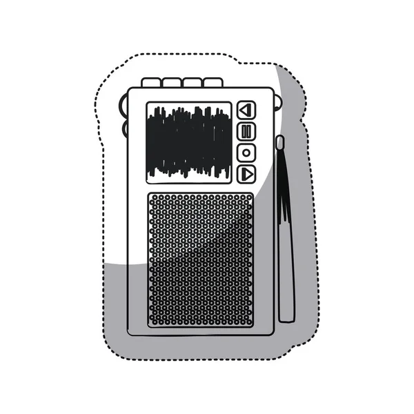 Geïsoleerde recorder apparaat ontwerp — Stockvector