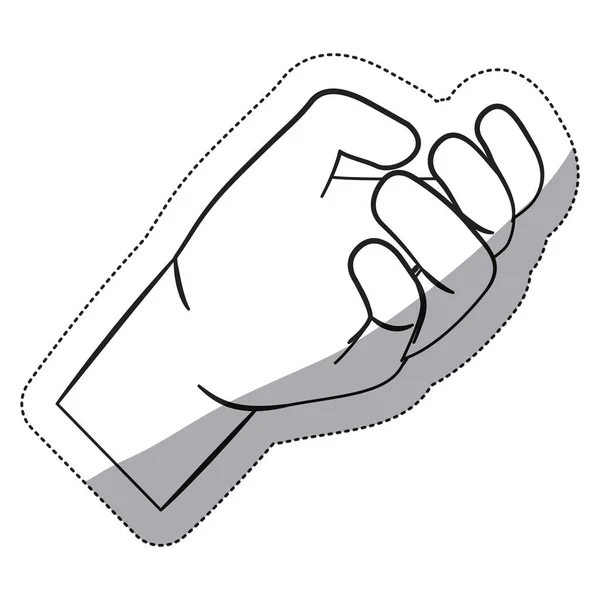 Geïsoleerde menselijke hand ontwerp — Stockvector