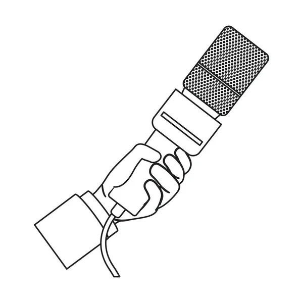 Projeto isolado do dispositivo do microfone —  Vetores de Stock