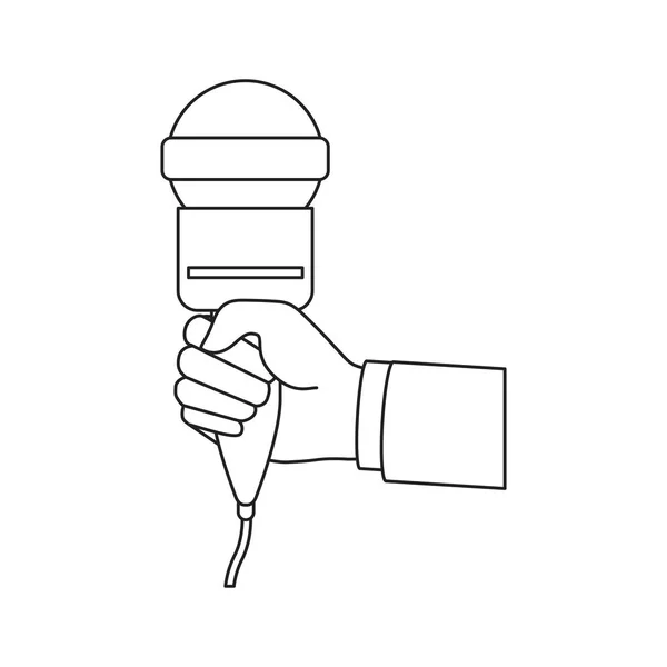 Projeto isolado do dispositivo do microfone —  Vetores de Stock