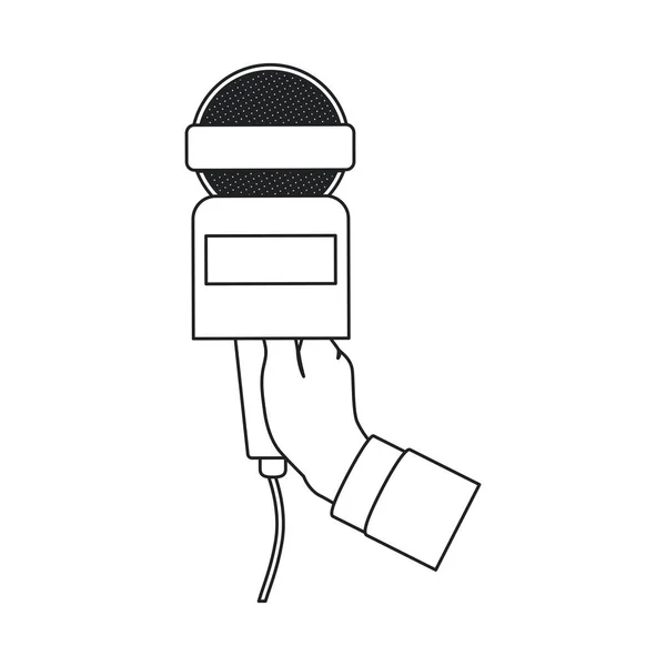 Projeto isolado do dispositivo do microfone —  Vetores de Stock