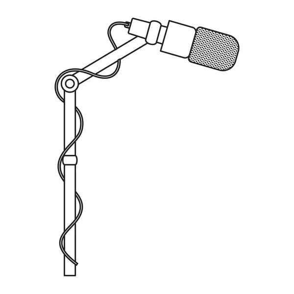 Diseño de dispositivo de micrófono aislado — Vector de stock