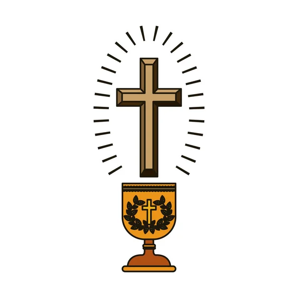 Religione isolata cross design — Vettoriale Stock